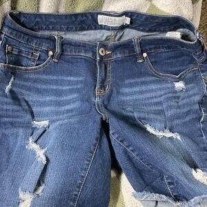 Torrid Women's Ripped Denim Boyfriend Jeans